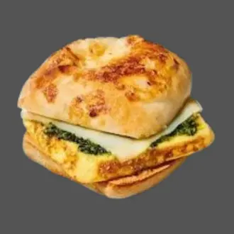 Egg, Pesto, and Mozzarella Sandwich